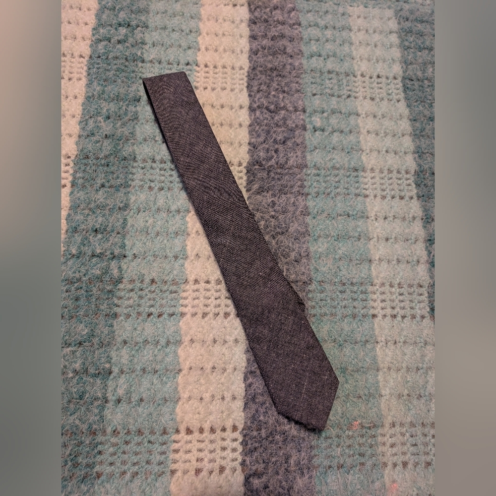 Penguin Classic Men's Charcoal Gray‎ Slim Tie Linen Cotton Blend